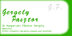 gergely pasztor business card