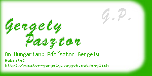 gergely pasztor business card